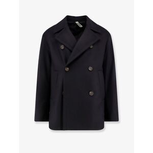 Hevo Men Trani Double-Breasted Wool Blend Coat